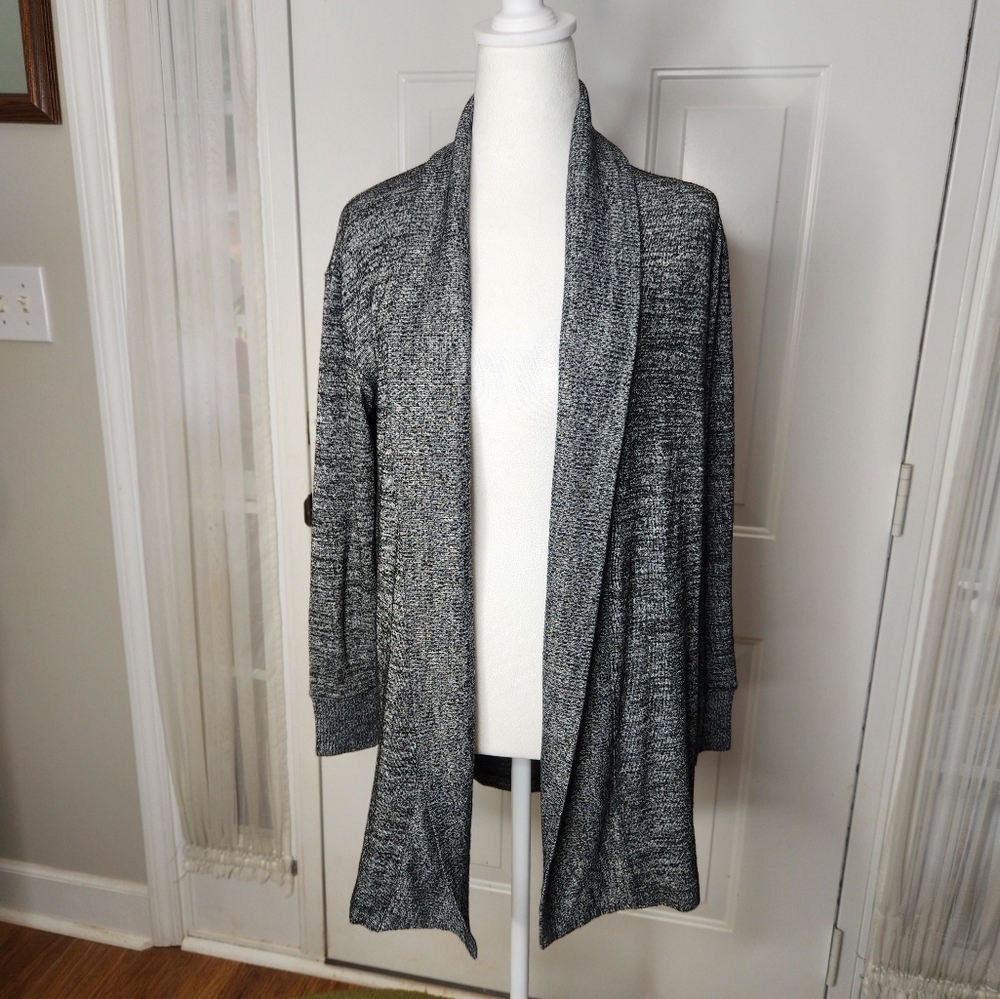 GAP Women's Easy Open-Front Cardigan Charcoal Heather Size XS